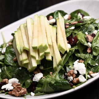 Apple Spinach Arugla Salad